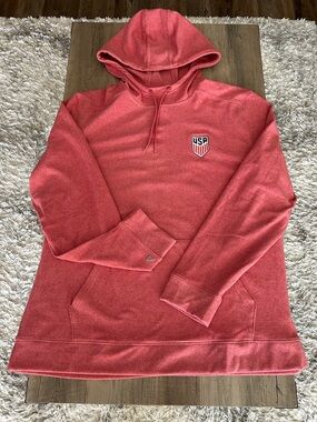 NWT Antigua Men’s Hoodie with USA Crest *MLS* Sz 2XL *heather red*